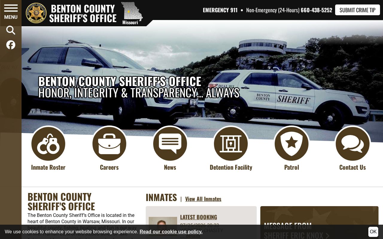 Benton County 72-hour release Sheriff source